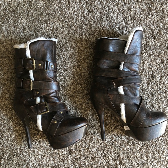 Penny Loves Kenny Shoes - Penny Love Kenny Brown Stiletto Boots